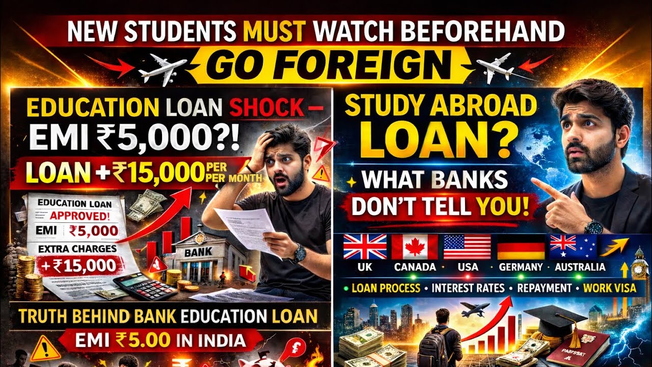 Foreign Education Loan EMI Explained | ₹5,000 vs ₹15,000 Per Month | Study Abroad Loan Full Guide 