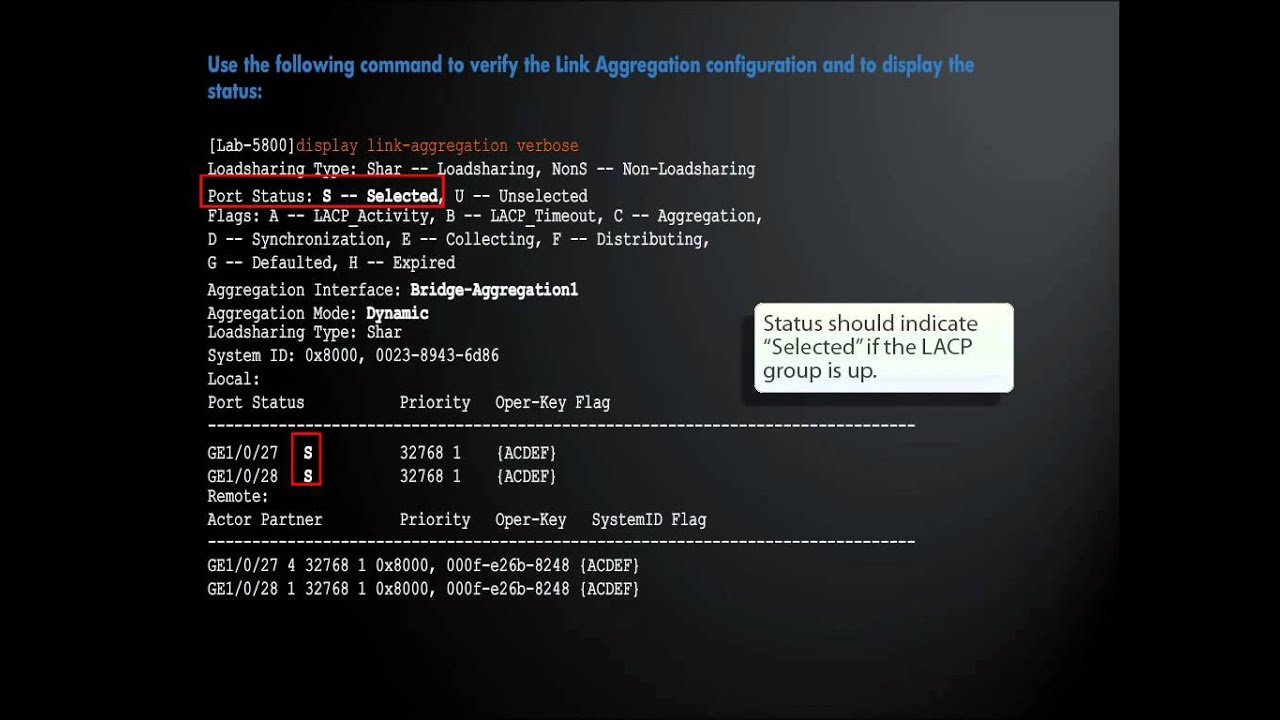 HP Networking Configuration and Demo - LACP
