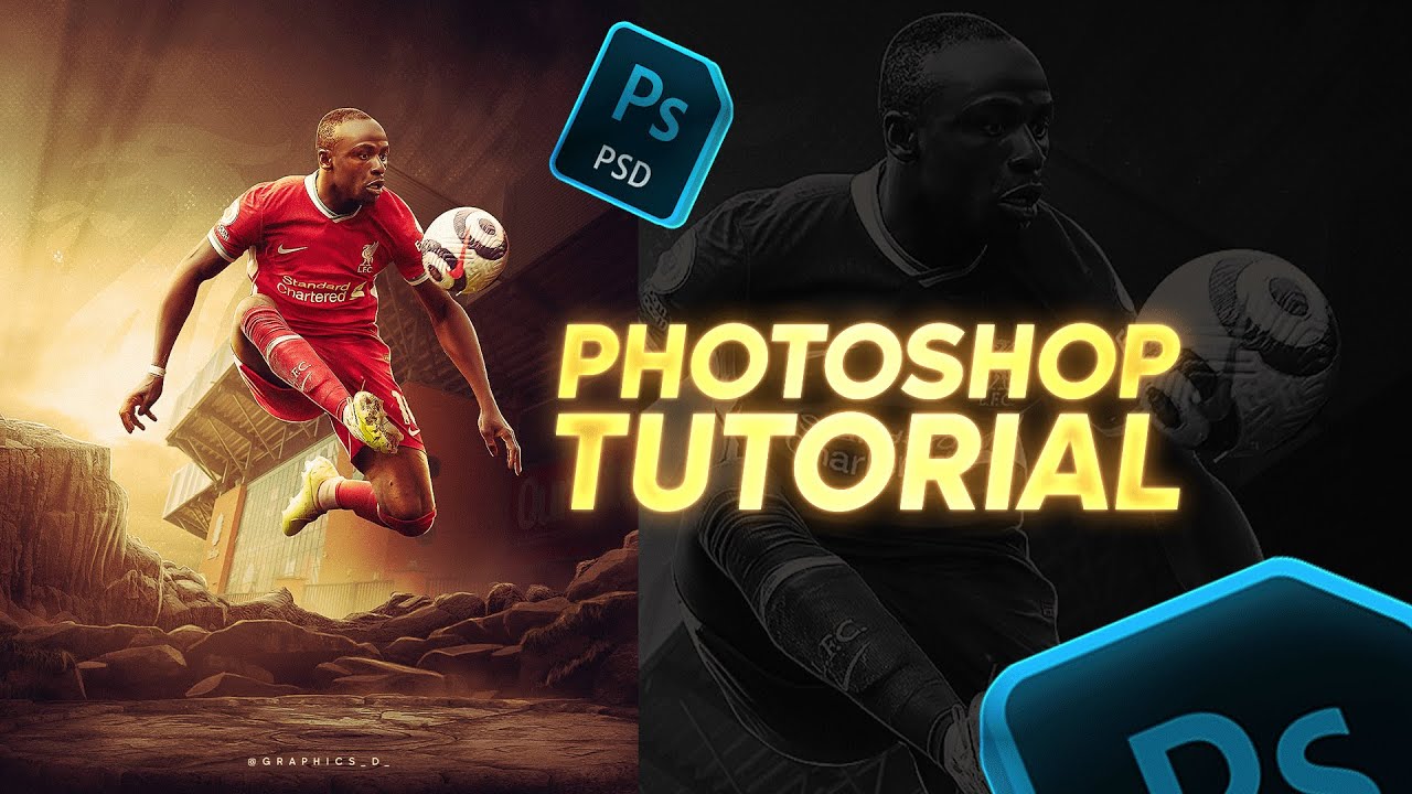 How to Create Professional Sports Poster Design | Sadio Mané | Liverpool | Tutorial | GD Design