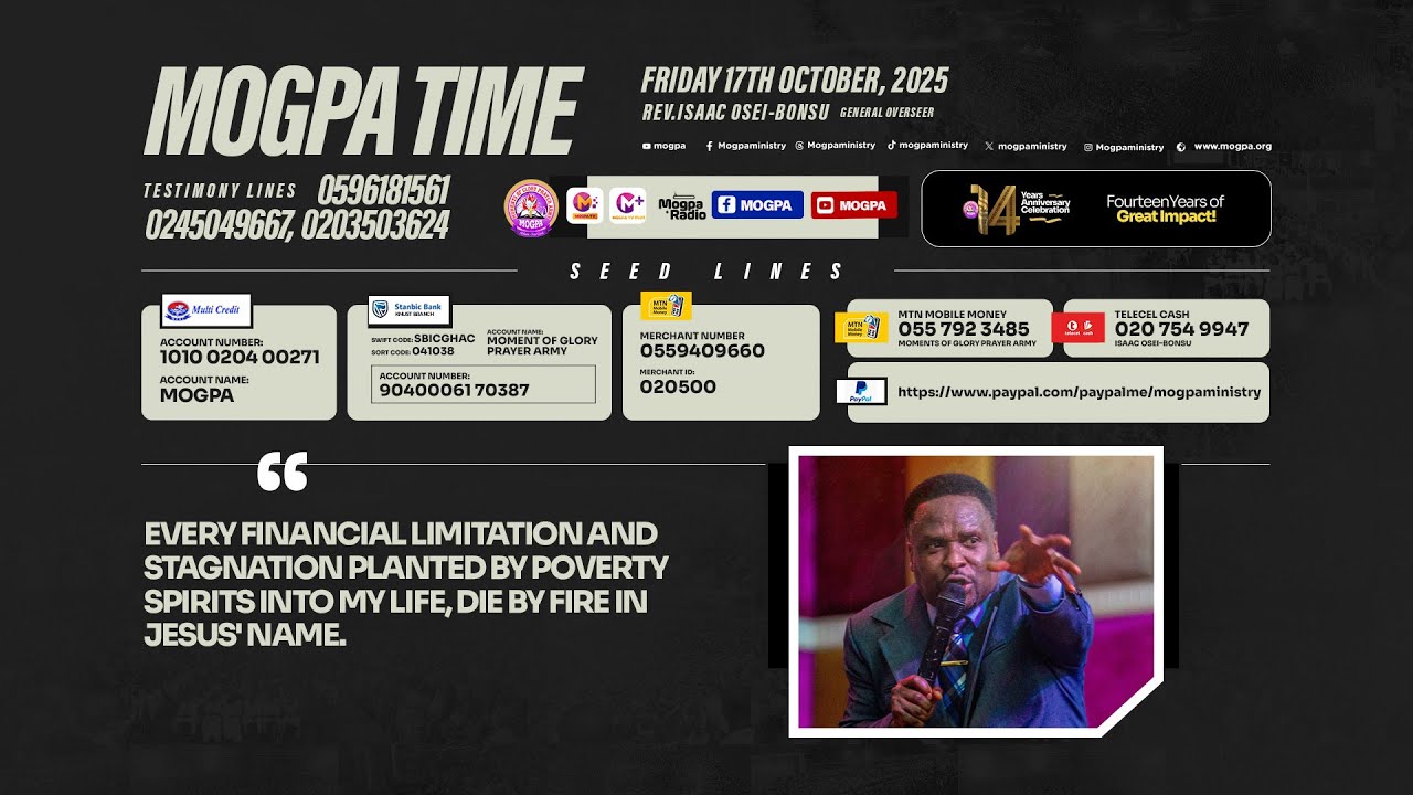 BREAKING FINANCIAL LIMITS || MOGPA TIME WITH REV O B || 17 - 10 - 2025