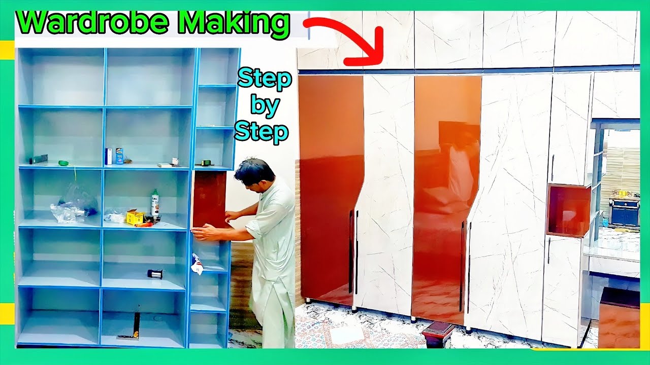 Latest Modular Wardrobe Design | Almari bananay ka tarika #homedecore #wardrobe #woodworking #design