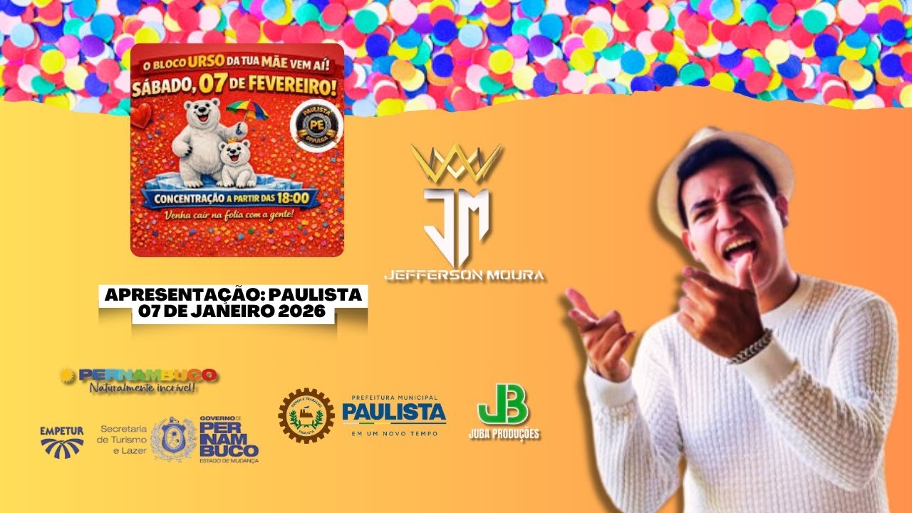 Jefferson Moura no Bloco Urso da Tua Mãe 2026