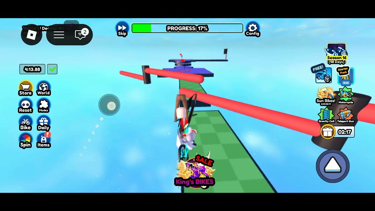 Me playing obby but your on a bike