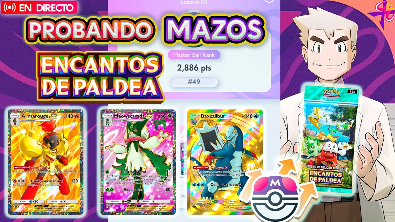 🔴Probando Mazos Encantos de Paldea Pokemon TCG Pocket