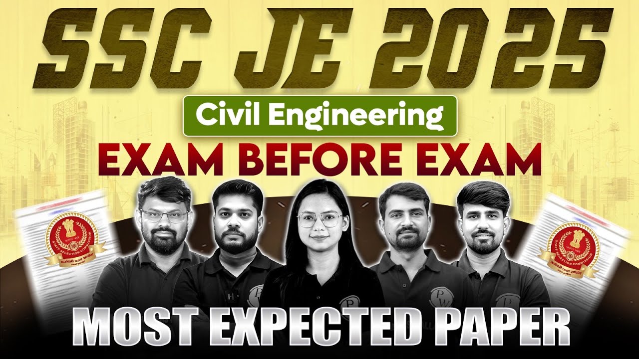 SSC JE Civil Engineering | SSC JE Civil Complete Revision | SSC JE 2025 Civil Most Expected Paper