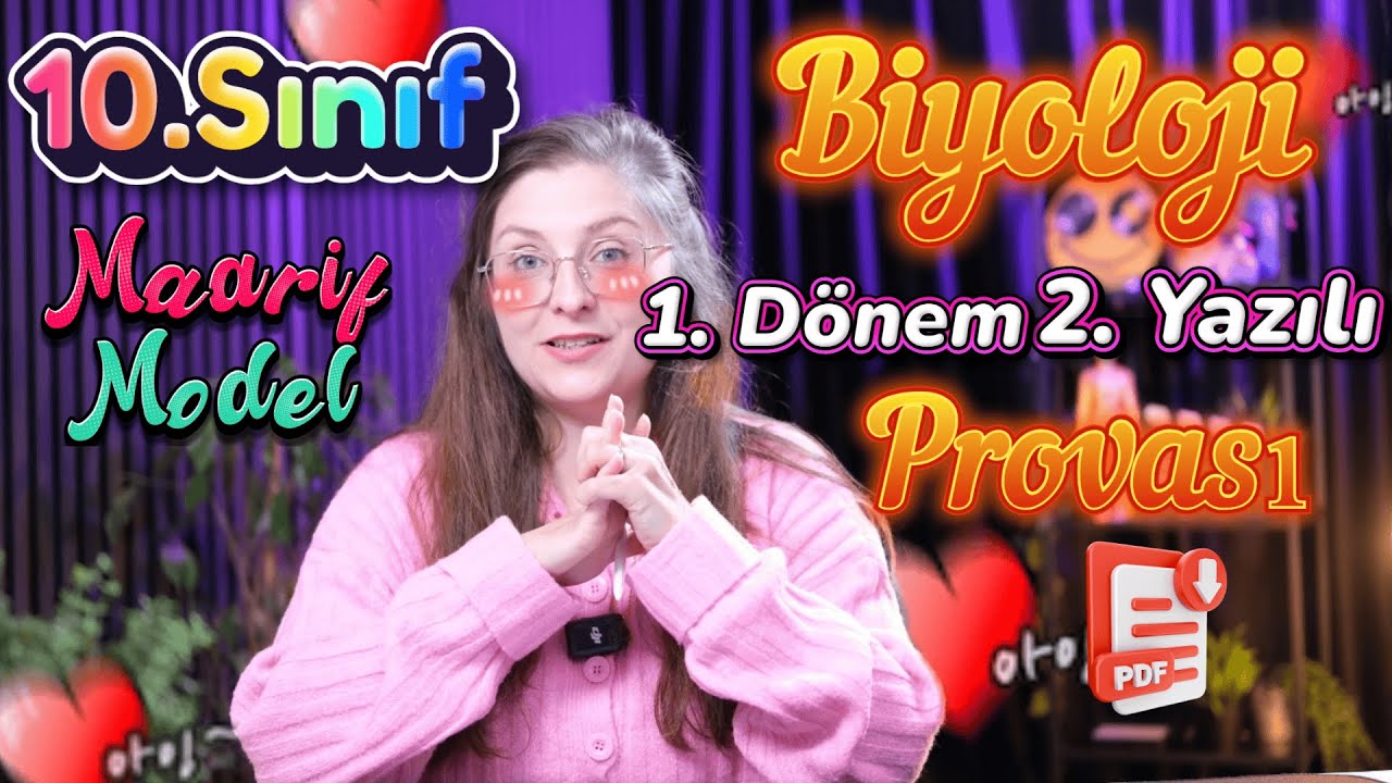 BİYOLOJİ MAARİF MODEL 10. SINIF 1. DÖNEM 2. YAZILI SENARYO