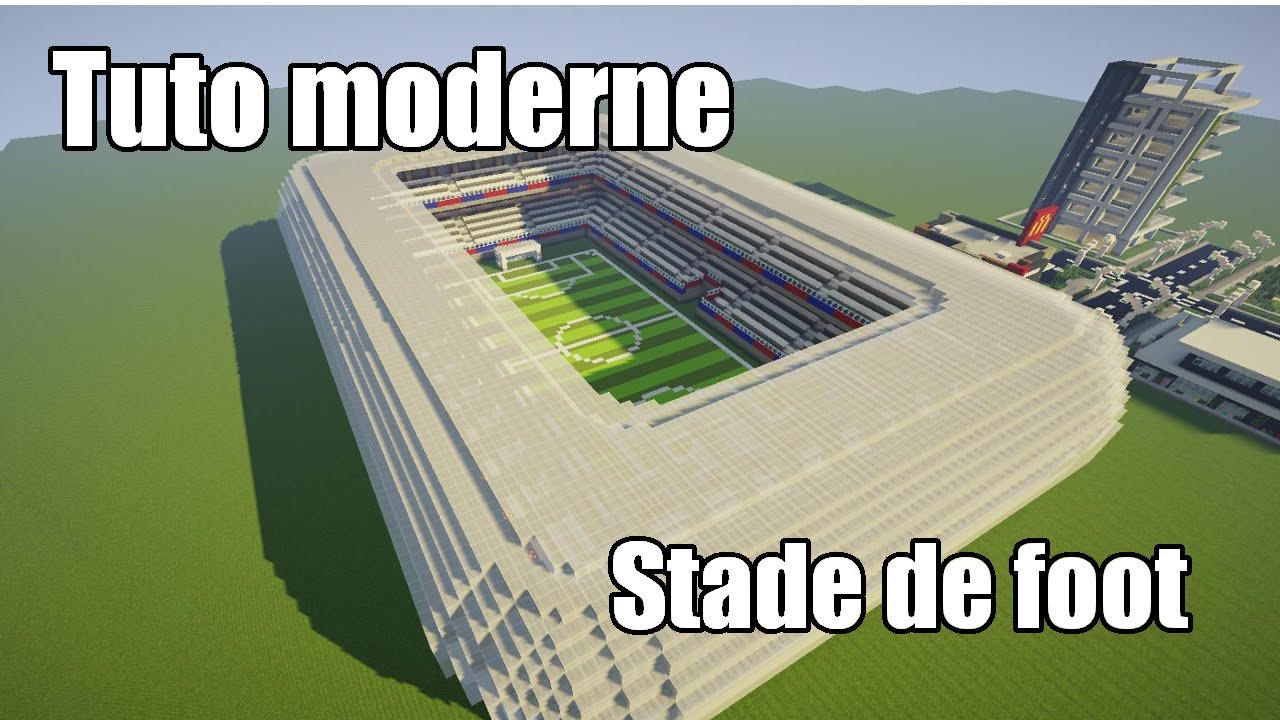 Minecraft - Tuto ville moderne #13 - Le Stade de foot 2/4