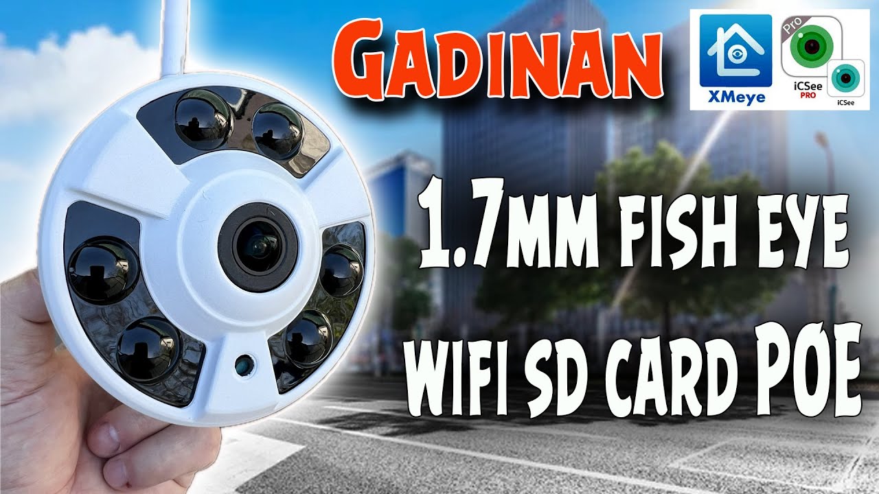 Gadinan 5MP Wi-Fi камера 1,7 мм «Рыбий глаз». САМЫЙ ШИРОКИЙ УГОЛ ОБЗОРА