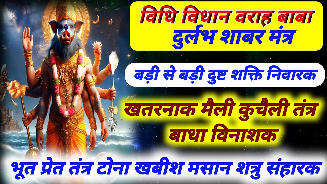 मैली गंदी प्रेत तंत्र बाधा विनाशक | वराह बाबा मंत्र विधि विधान | प्रेत शत्रु नाशक वराह वीर मंत्र