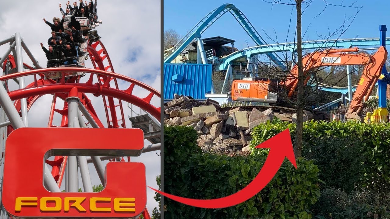 G-Force Has GONE! Drayton Manor Roller Coaster REMOVED