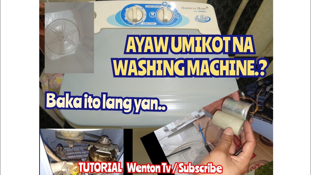 WASHING MACHINE na ayaw umikot, umiikot lang pag-tinutulak / Washing Machine Repair Tutorial.
