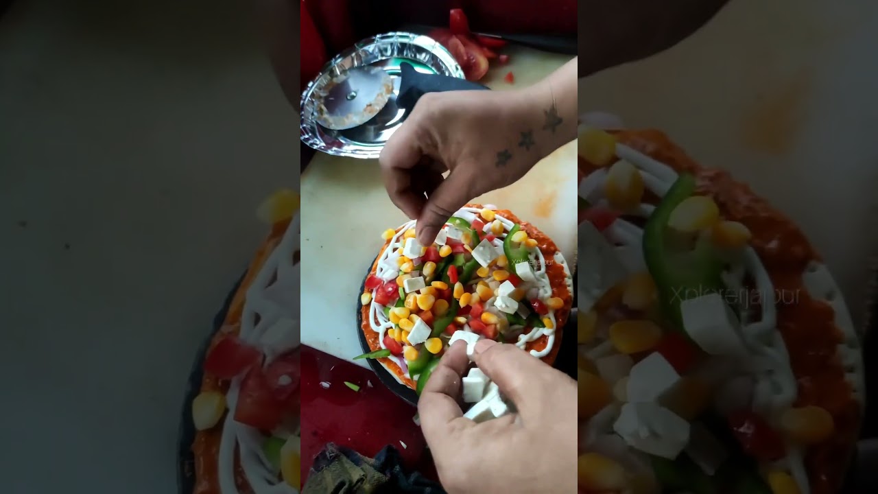 Veg loaded pizza 😍 Jaipur food xplorer Indian street food 