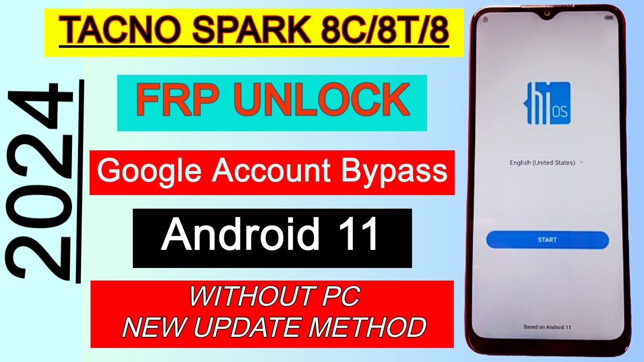 Tacno Spark 8/8t/8c Frp Bypass 2024 Apps Not Open | Tecno Android 11 Google Account Bypass Method