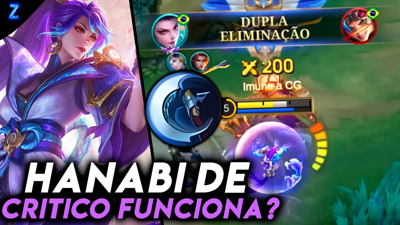 HANABI CRITICO NÃO TEM DANO! - HANABI GAMEPLAY | Mobile Legends