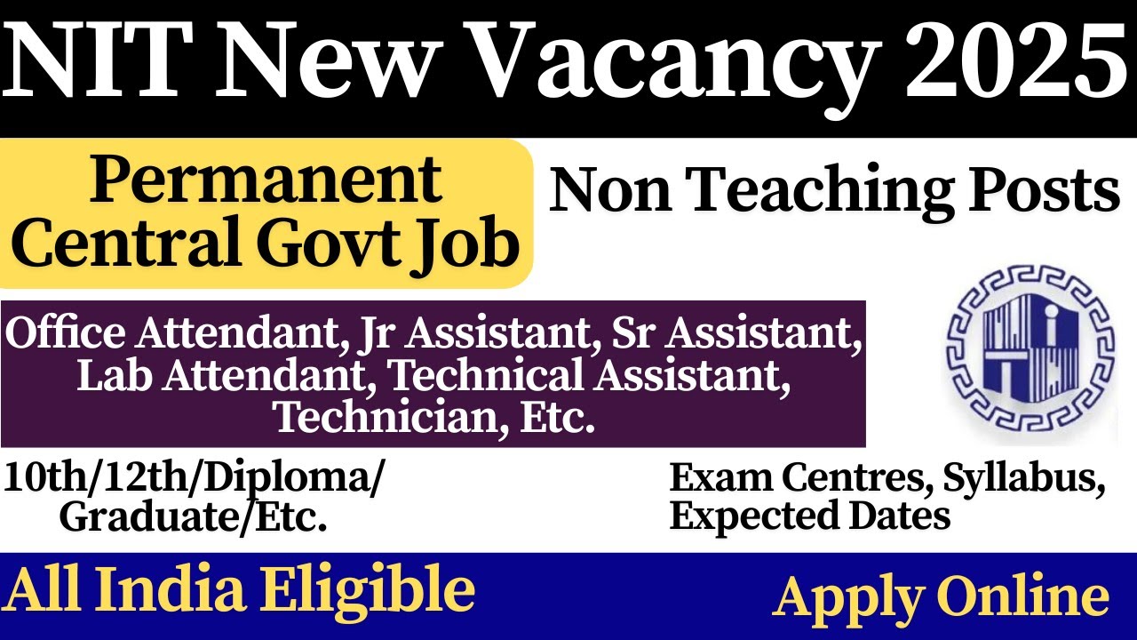 📢 NIT Delhi Non Teaching Recruitment 2025 | 🎯 NIT Delhi Recruitment 2025 | Central Govt New Vacancy