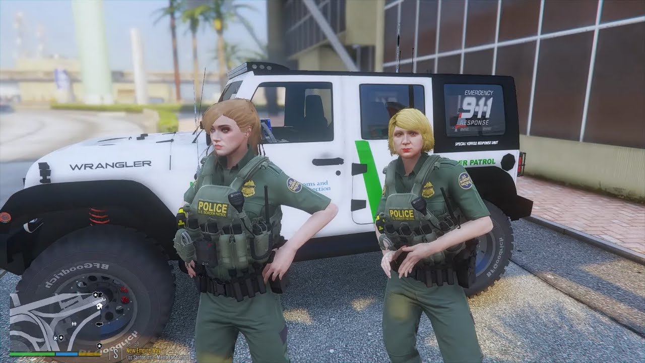 Gta 5 Lspdfr Playing As A Female U.S Border Patrol - Suspicious Cargo Shipment #gta #gta5 #lspdfr