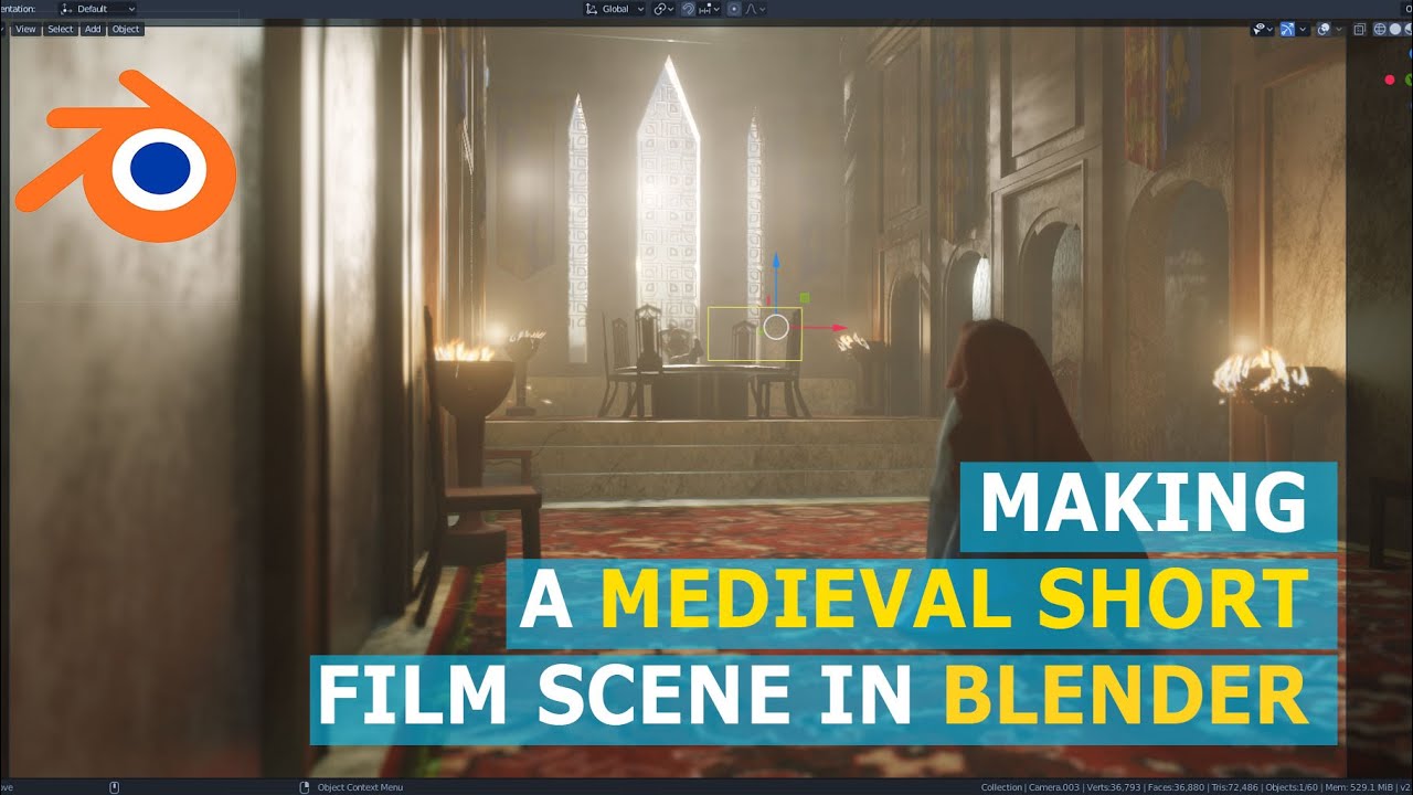 making a short film medieval scene in blender 2.8
