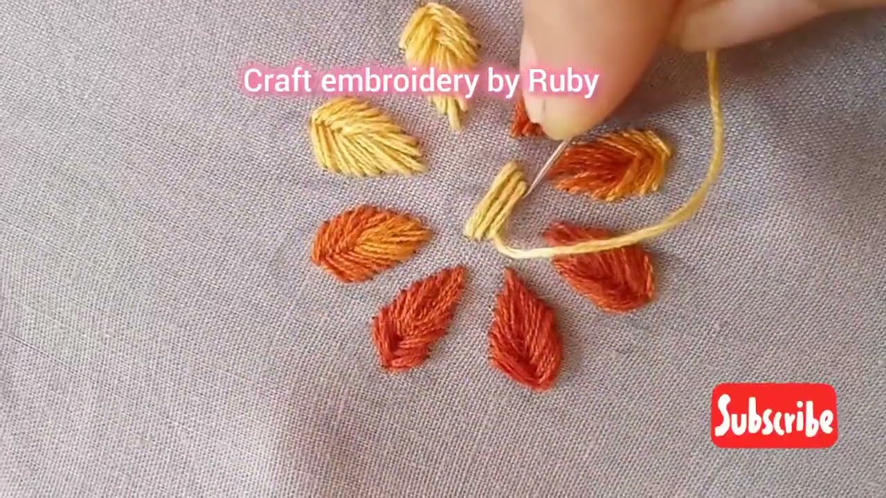 Hand embroidery flowers 🌷 design