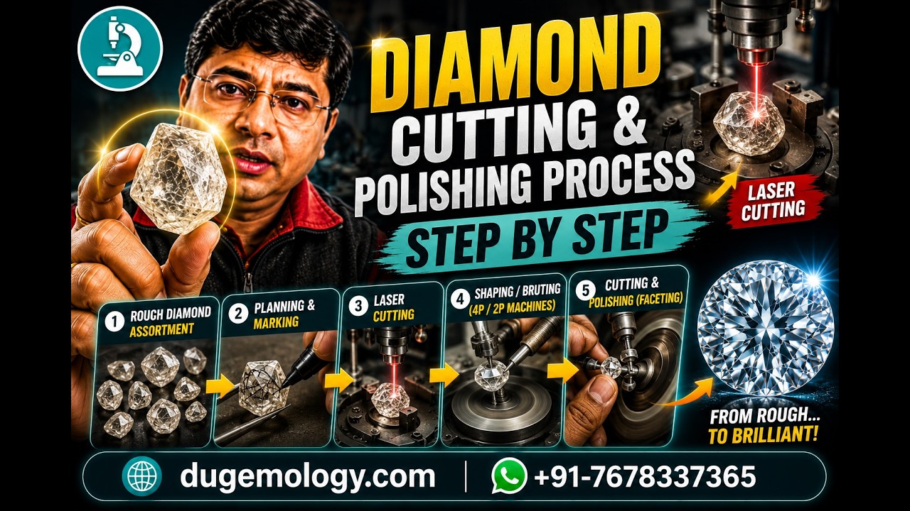 Diamond Manufacturing Process - Step by step | DU-GEMOLOGY | Uday S Dey