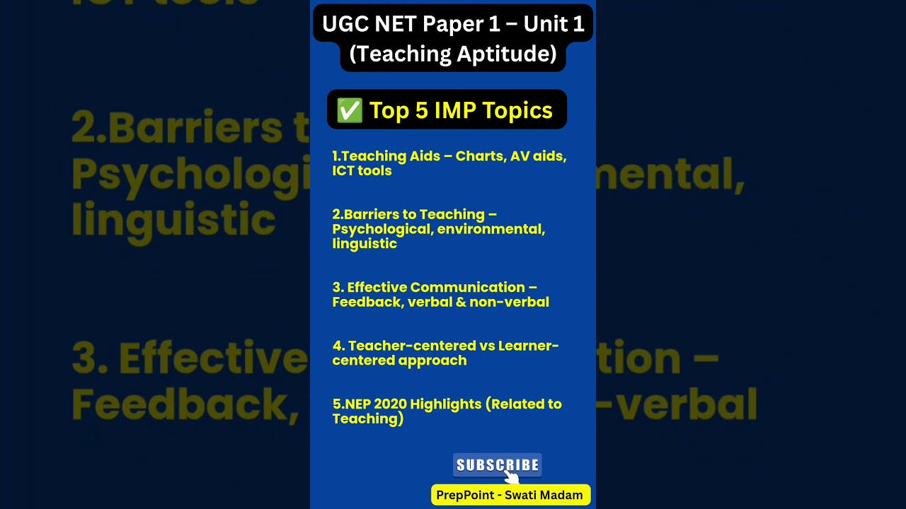 5 High-Scoring Teaching Aptitude Topics | UGC NET Paper 1 2025 📚🔥