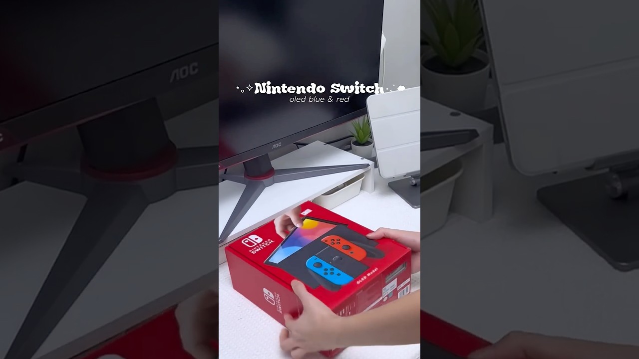 ˙✧｡˚ unboxing nintendo switch oled 🫧 ♡˖ &deg; #nintendo #unboxing #nintendoswitch #nintendoswitcholed