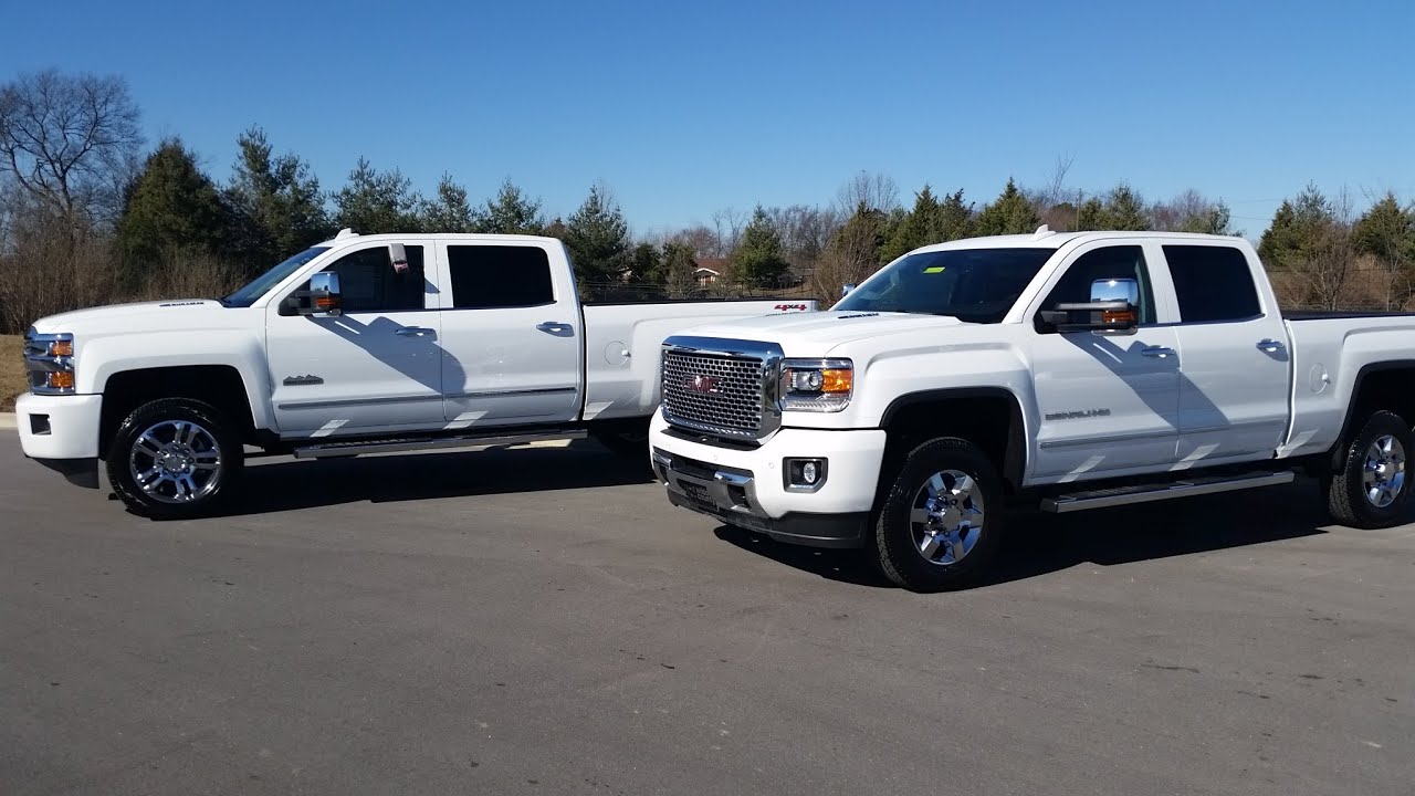 2015 GMC SIERRA 3500 HD DENALI VS CHEVROLET SILVERADO 2500 HIGH COUNTRY DURAMAX 4X4 855-507-8520