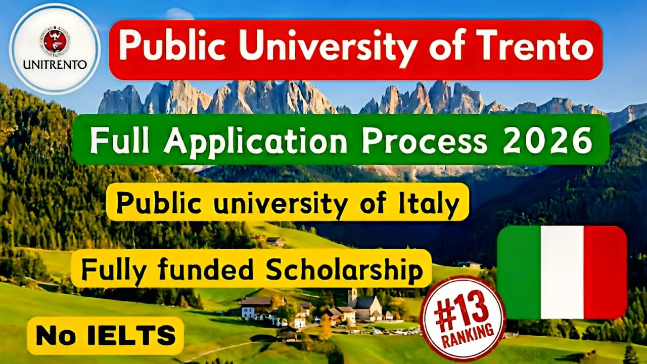 Don’t Miss This! University of Trento 2026 Admission Call Open 🚀