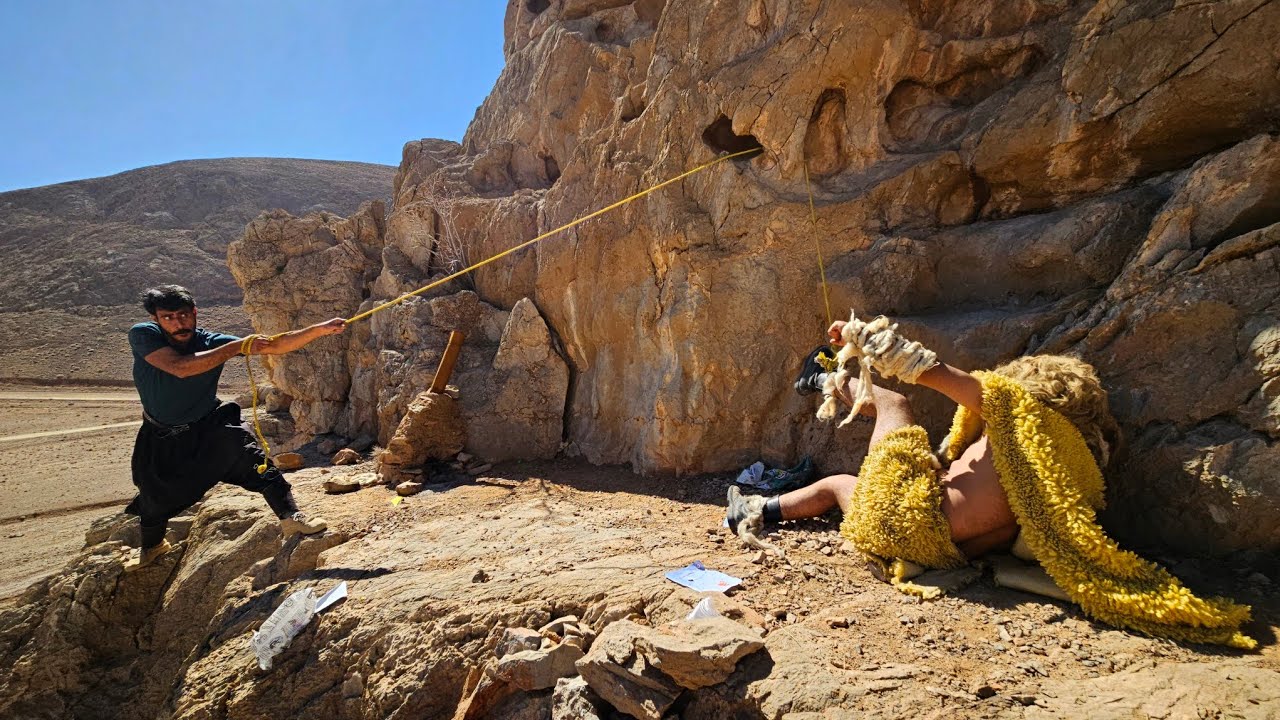 The craziest rescue operation: an old woman versus a caveman