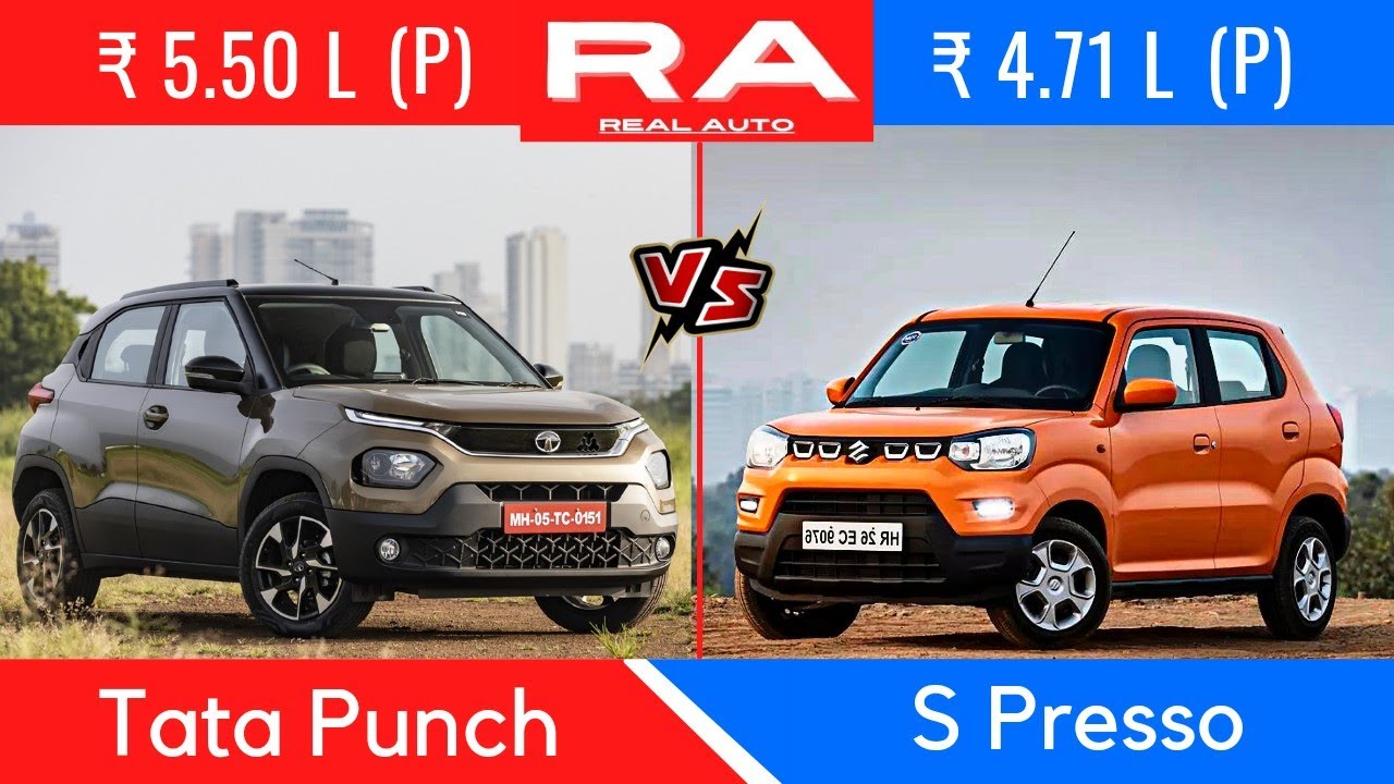 Tata Punch Pure vs Maruti Suzuki S presso - Full Comparison | which one to buy #punchpure #spresso