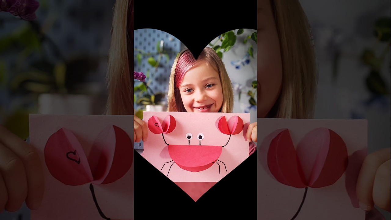 ❤️ Valentine's Crab Cards | DIY Valentine's Cards | Valentines Crafts for Kids | Valentine's Kids 🦀