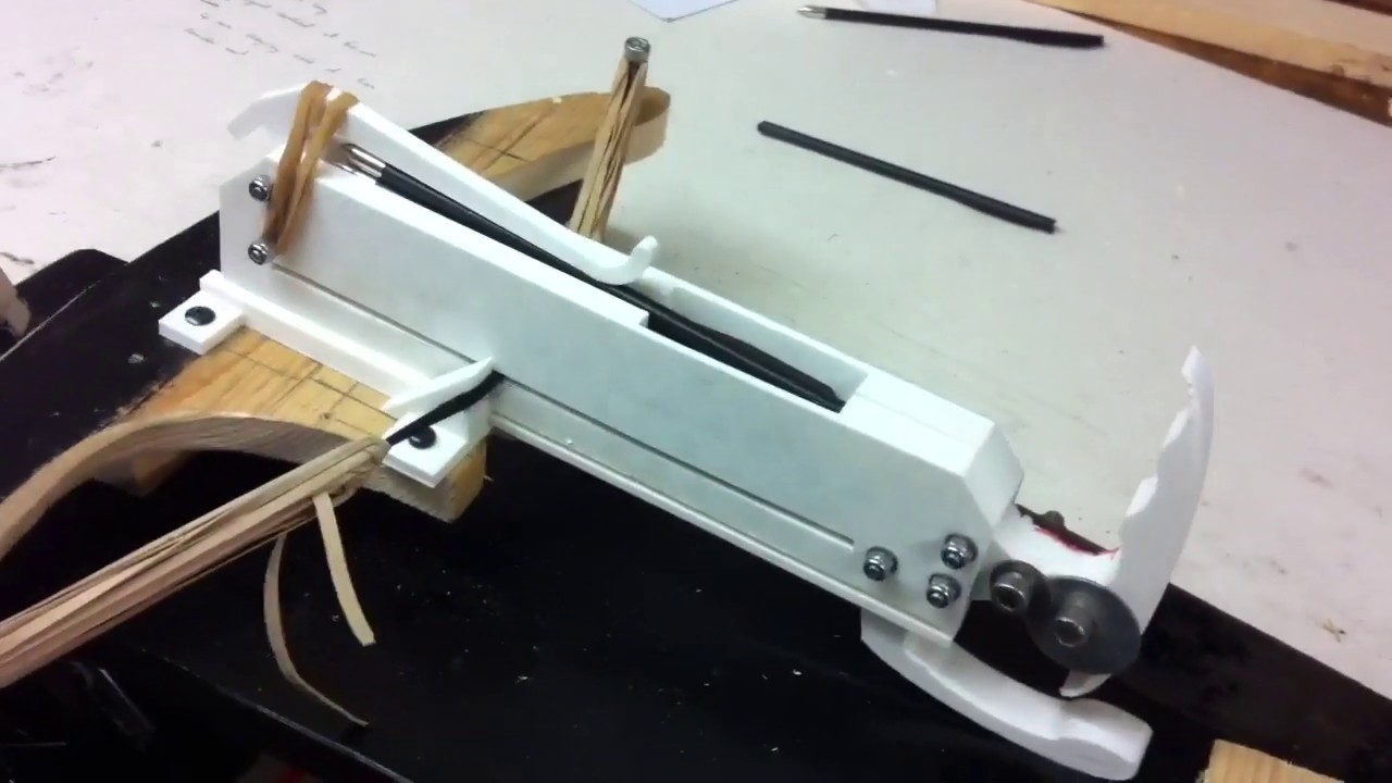 3D printed mini full auto repeating crossbow prototype
