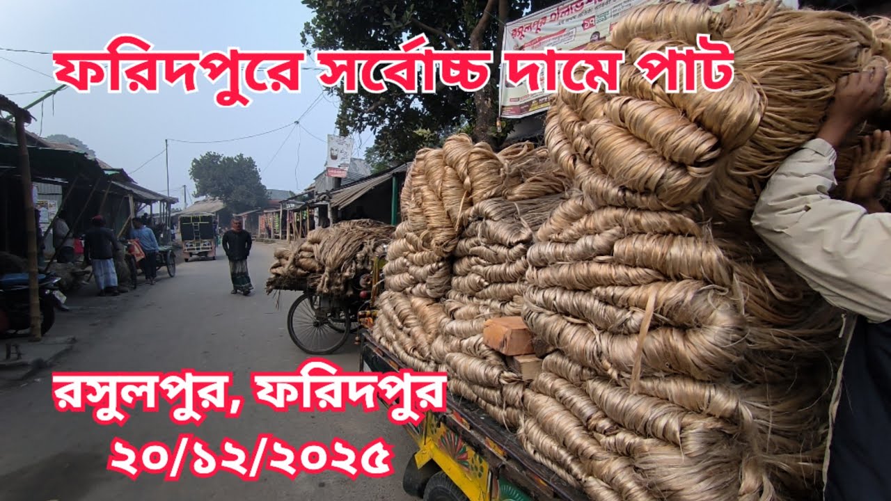 20.12.2025 ফ‌রিদপু‌রে স‌র্বোচ্চ দা‌মে পাট | Jute Price Today | pater bazar| Faridpur.