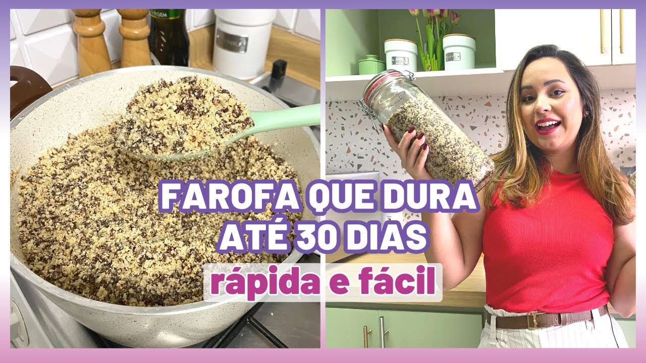 FAROFA DE PROTEÍNA DE SOJA, super crocante e saborosa| A Receita mais FÁCIL de farofa pra fazer!