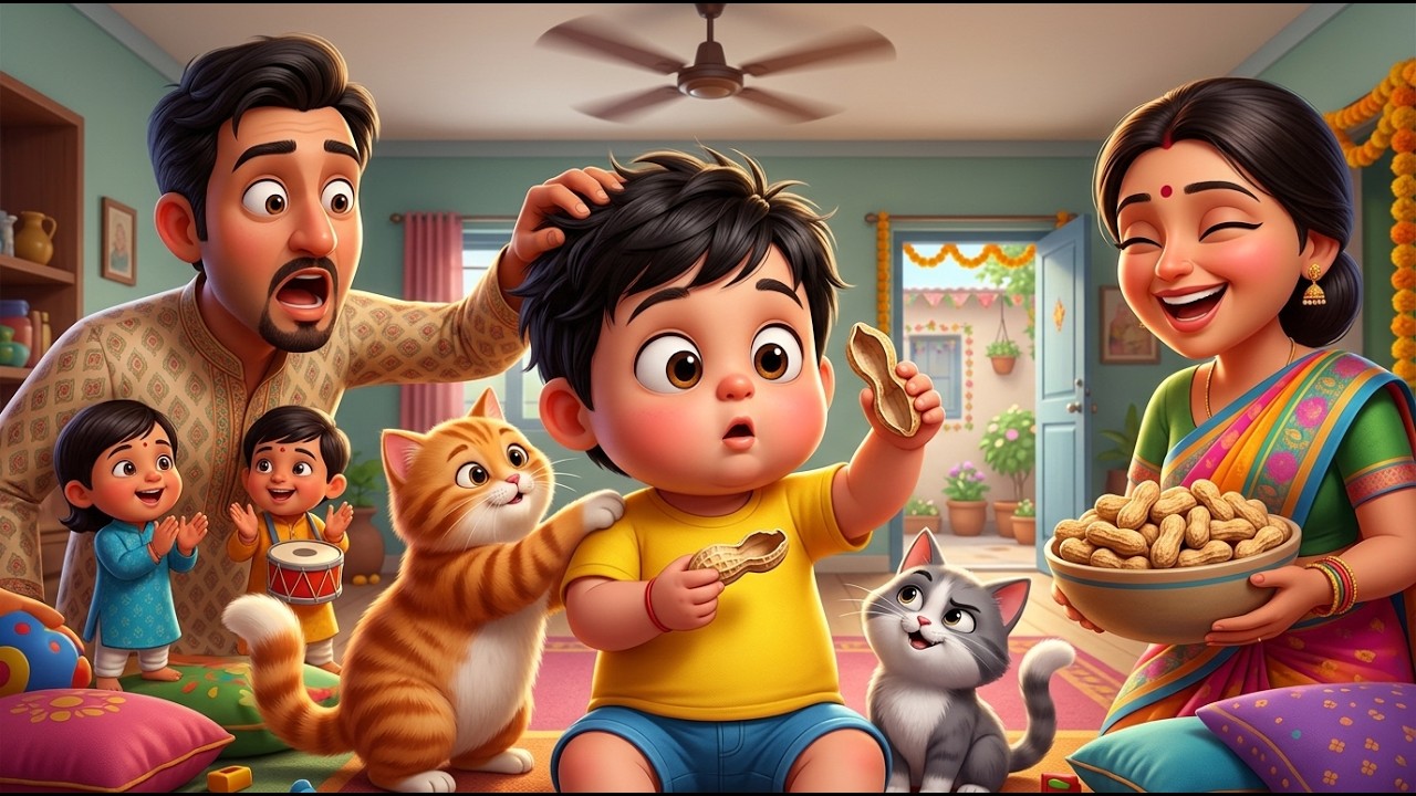 Upar Pankha Chalta Hai 😴🥜 | Munna Ki Mungphali & Funny Mama | Hindi Nursery Rhymes for Kids