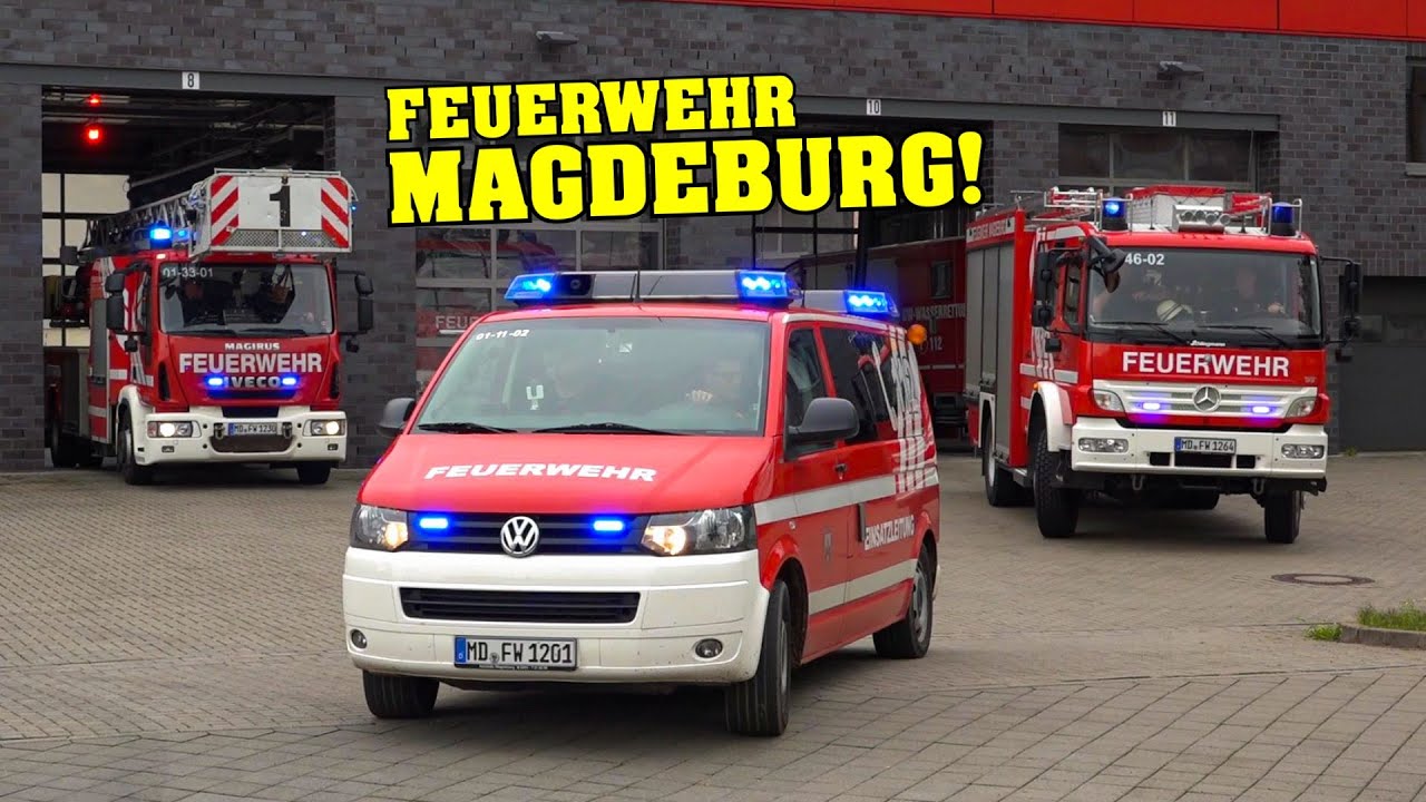 [FEUERWEHR MAGDEBURG] - Einsatz für ELW 1 + HLF 20/16 & DLK 23/12 sowie 2x RTW