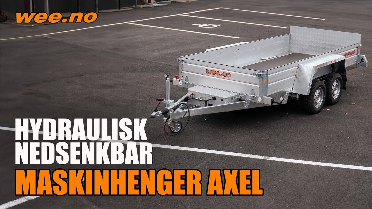 Maskinhenger Axel med hydraulisk hev og senk