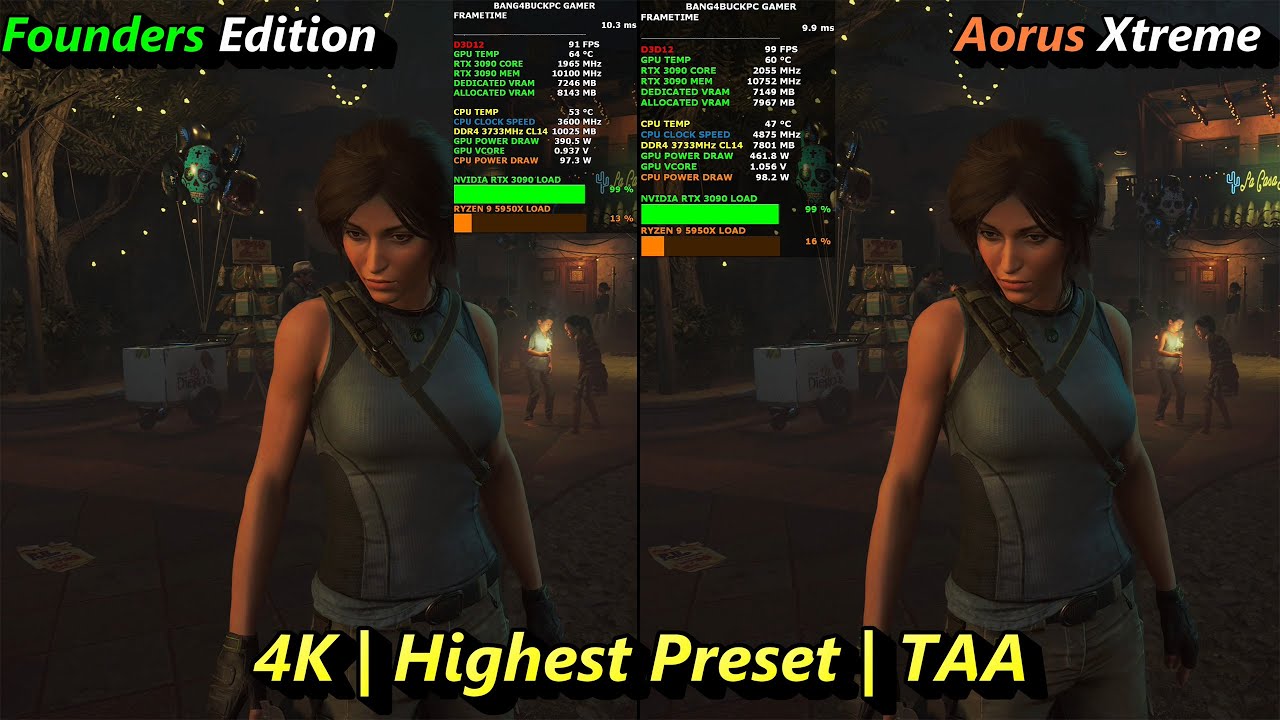 NVIDIA RTX 3090 Founders Edition VS Gigabyte AORUS RTX 3090 Xtreme Edition