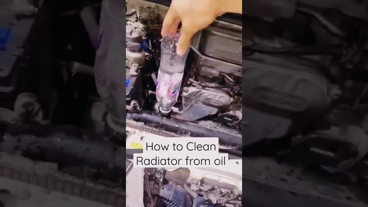 HOW TO CLEAN RADIATOR FROM OIL #shorts