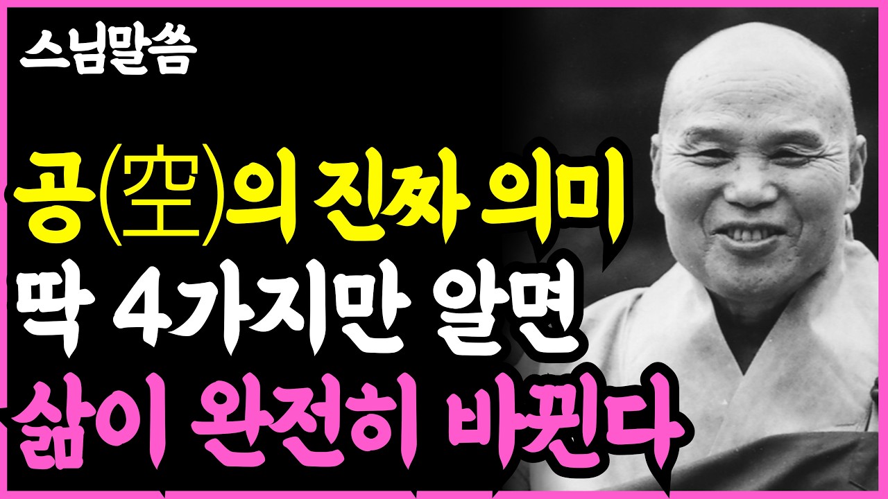 《인생명언》 반야심경, 인생이 지옥 같을 때 '공(空)'을 깨달아라. 인생이 쉬워진다 l 법정 스님 l 부처님 말씀 l 석가모니 l 행복한 노후 l 삶의지혜
