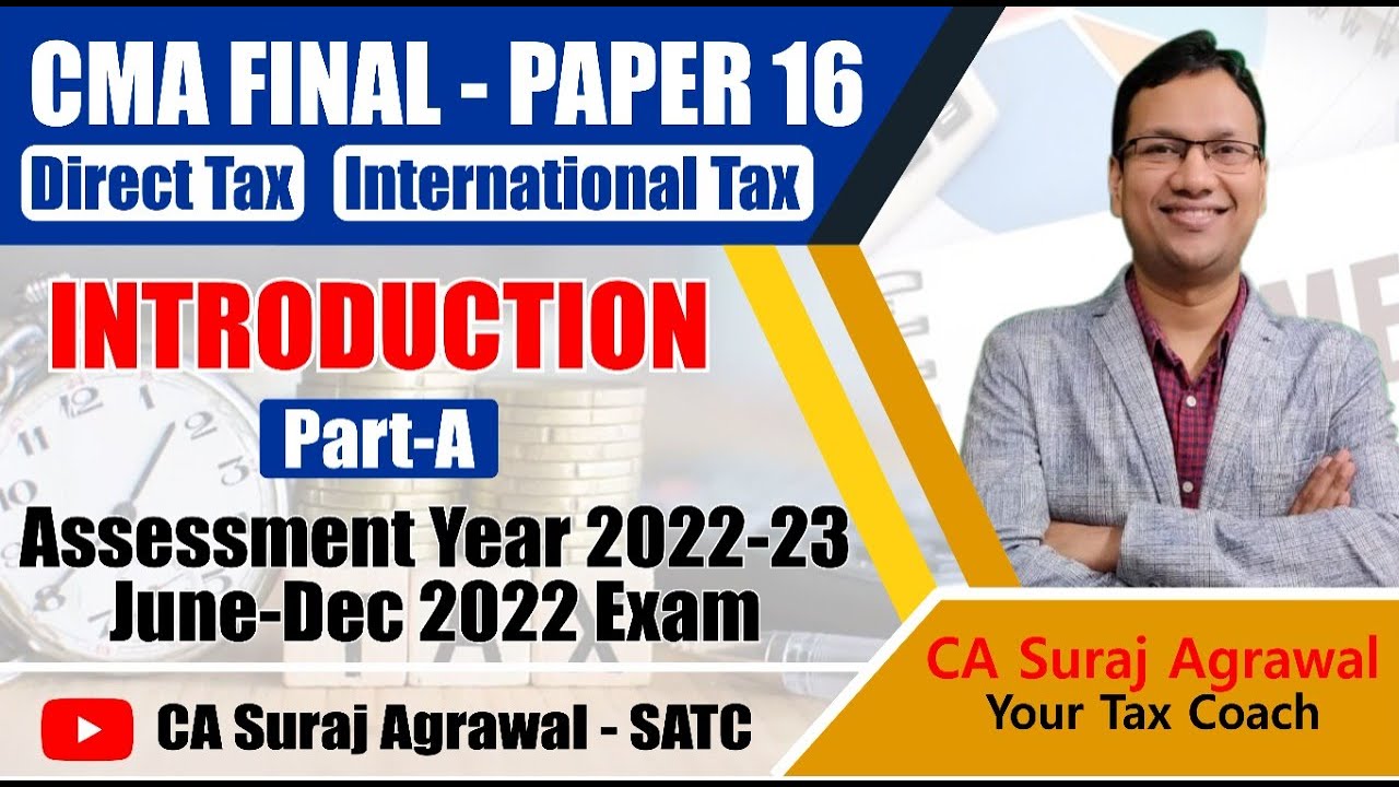 CMA FINAL DIRECT TAX | INTRODUCTION - PART A | JUNE & DEC 2022 EXAM | ASSESSMENT YEAR 2022-23