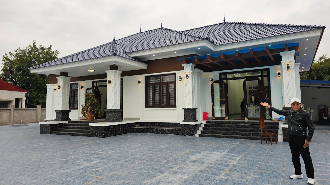 biệt thự nhà vườn mái Nhật 1 tầng 3 phòng ngủ. nhà vườn 20 x 11. nhà đẹp 2025-2026