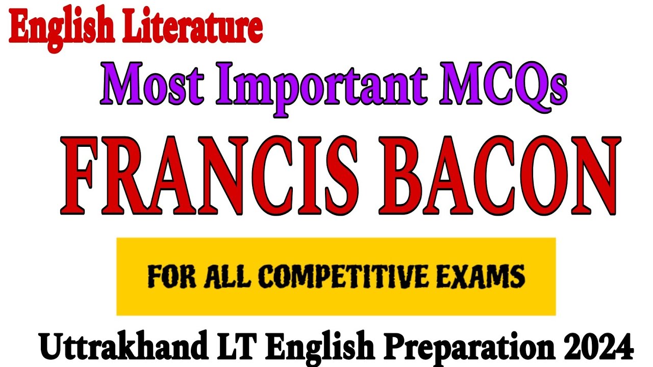 Francis Bacon mcqs | francis bacon mcq | of studies |