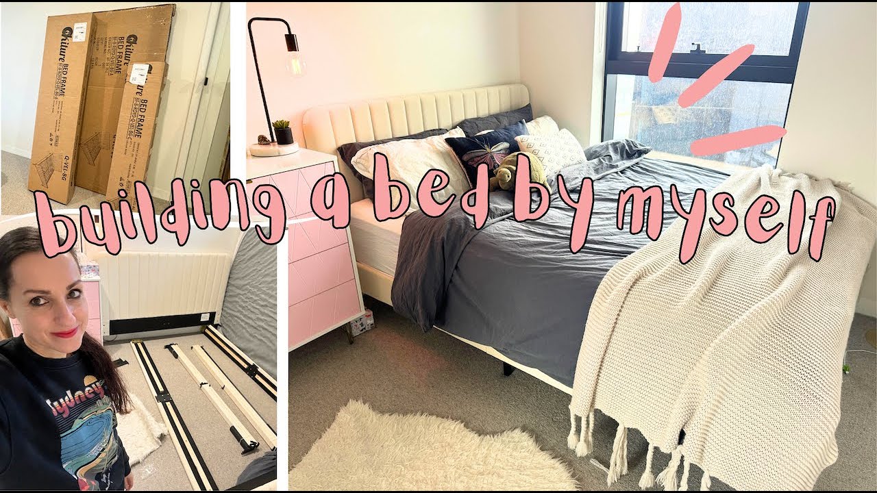 Can I Build A Bed By Myself? Oikiture Bed Frame | Queen Size Bed review