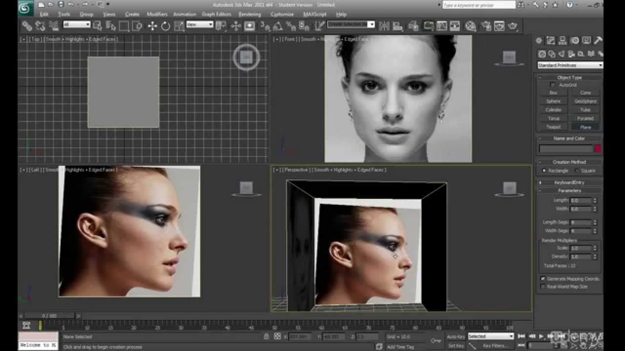 OLD - PLEASE CHECK DESCRIPTION - 3ds Max Tutorial - Part 1 - Human Character Head Modelling