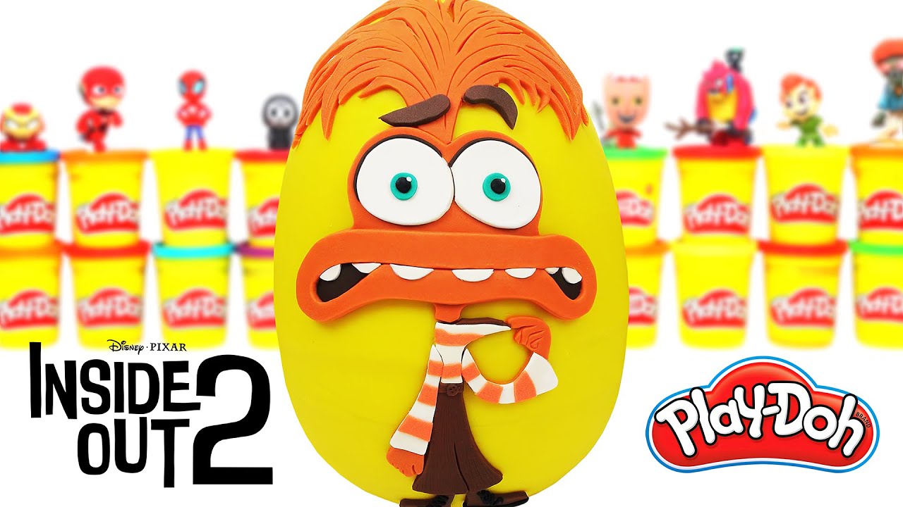 Huevo Sorpresa Gigante de Ansiedad de la Película IntensaMente 2 de Plastilina Play Doh