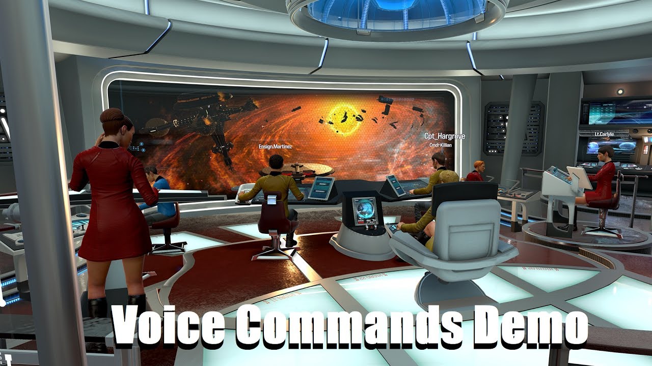 Демонстрация голосовых команд для команды Star Trek Bridge Crew