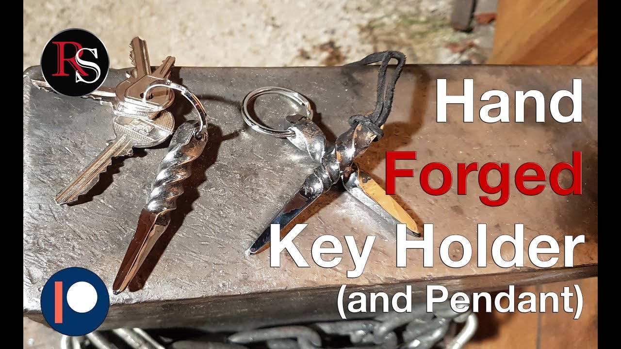 Making A Simple Hand Forged Key Holder / Keychain / Key Ring / Pendant - Blacksmithing