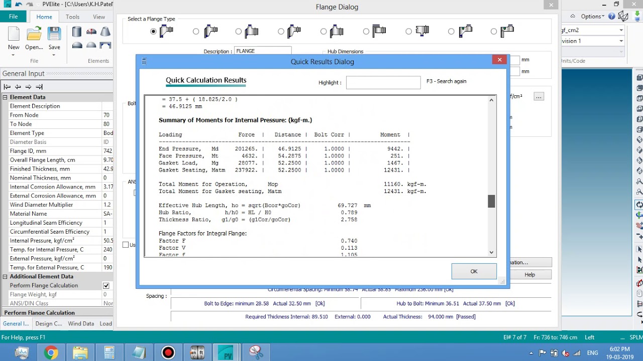 BODY FLANGE DESIGN OPTIMIZATION  PV Elite® 2018