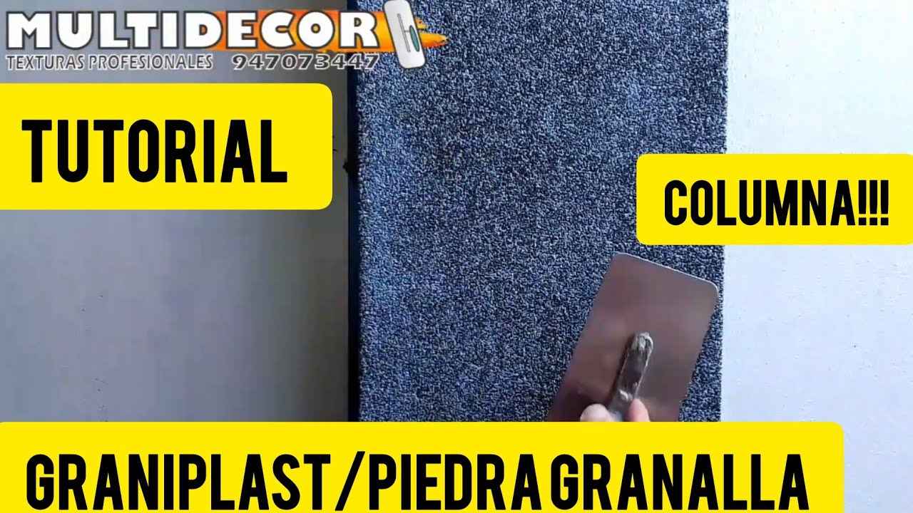 PIEDRA GRANALLA EN COLUMNAS ESQUINAS TUTORIAL #tutorial #fyp #trending
