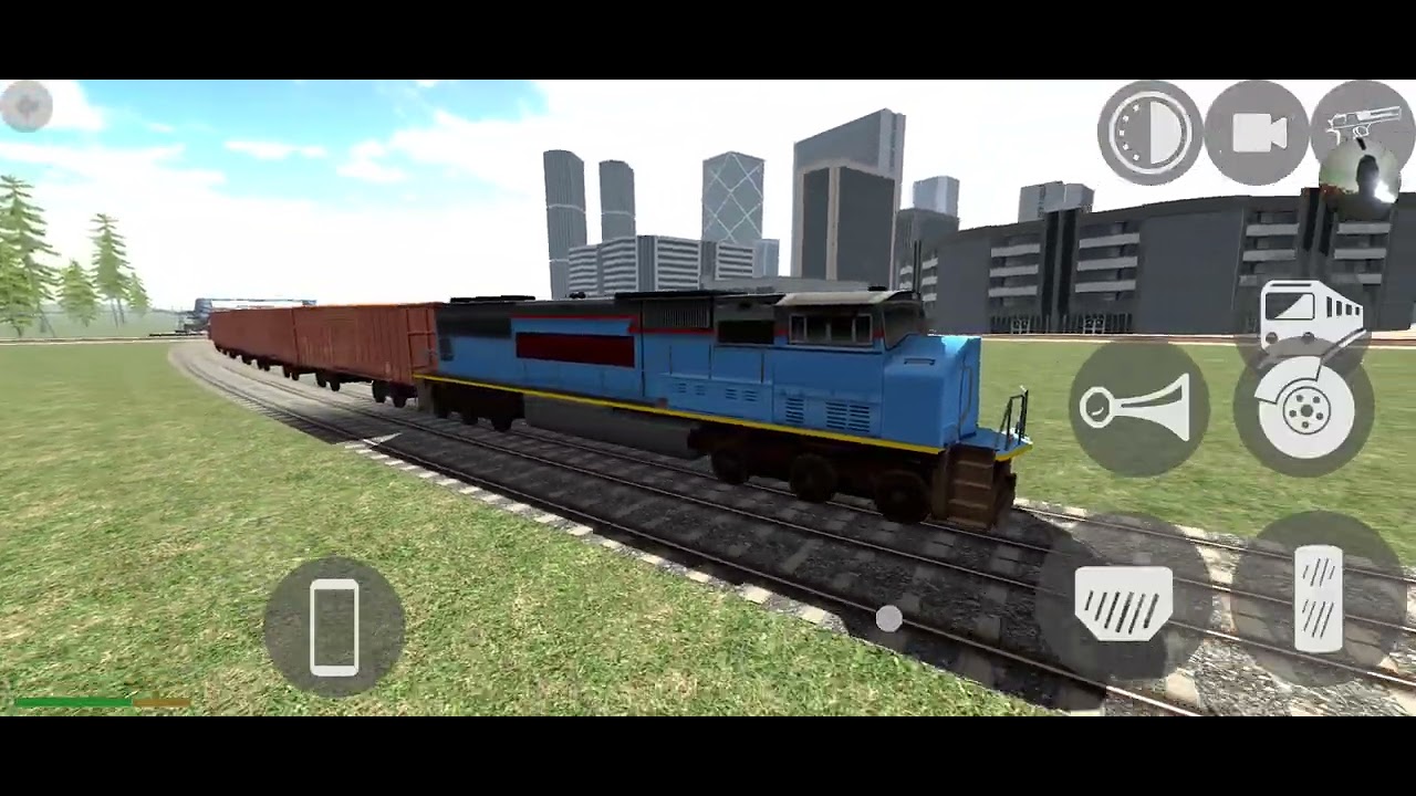 Gangster escaping by train after firing police and public in city on fun track / 3D android gameplay